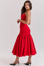 Amore Dropped Waist Midi Dress