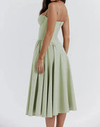Carolyn Sleeveless Corset Midi Dress