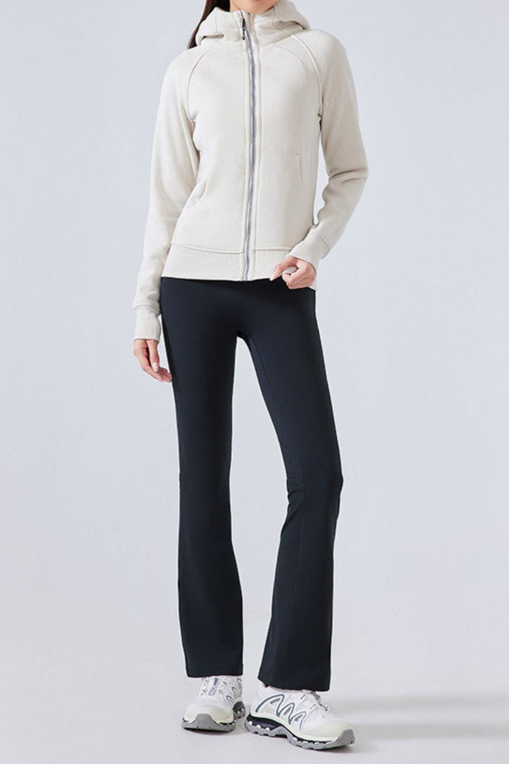 High-Waisted Fleece Lined Flared Yoga Leggings