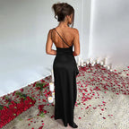 Rebeca Chic Satin Maxi Dress Evening Wear Edit
