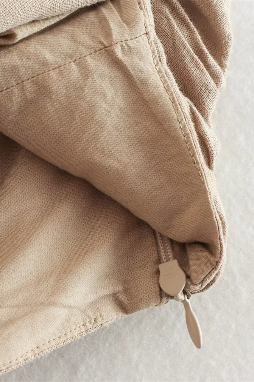 Minimalist Halter Linen Crop Top