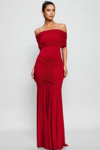 Silvia Strapless Mesh-Panelled Maxi Dress