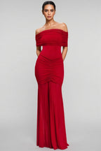 Silvia Strapless Mesh-Panelled Maxi Dress