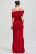 Silvia Strapless Mesh-Panelled Maxi Dress