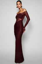Kairo Diamante Off Shoulder Maxi Dress