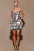 Calista Sequin Flower Mini Dress