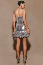 Calista Sequin Flower Mini Dress