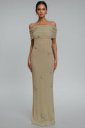 Ulrica Green Orchid Knit Maxi Dress