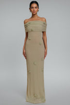 Ulrica Green Orchid Knit Maxi Dress
