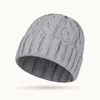 Solid Color Ribbed Ponytail Beanie Hat
