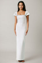 Niall Diamond Bandage White Maxi Dress