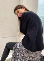Vibrant Round Neck Oversized Sweater