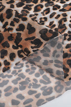 Leopard Print Slit Vacation Maxi Dress
