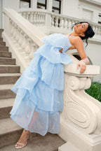 Estefanía Timeless Sunlit Ruffle Cascade Dress Elevated Occasion Wear