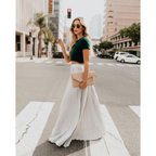 Alondra Premium Long Pleated Dress Elevated Occasion Wear