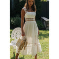 Sandra Premium White Women's Dress in Bohemian Style Statement Occasion Edit
