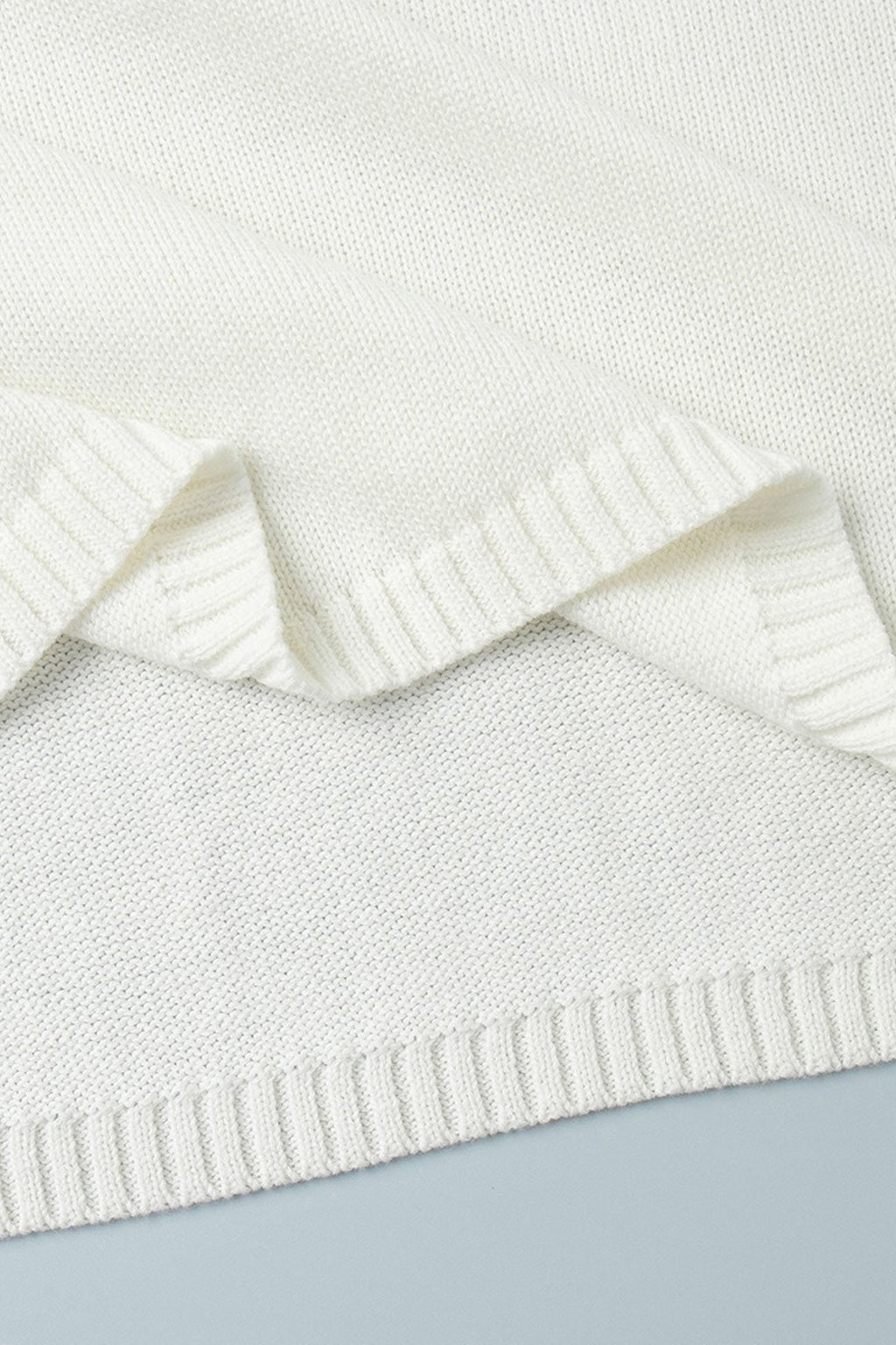 Crew Neck Backless Cotton Sweater