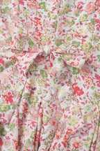 Peter Pan Collar Floral Puff Sleeve Button Mini Dress