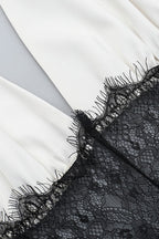 Sexy V Neck Backless Lace Dress