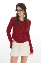 Cropped Lace Long Sleeve Cardigan