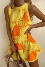 Lobster Print Halter Mini Dress
