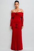 Mylesa Red 3D Floral Maxi Dress