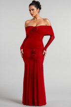Mylesa Red 3D Floral Maxi Dress