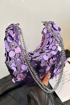 Streamer Sequin Chain Underarm Bag