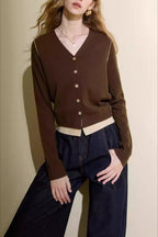 Vintage Maillard Thin Wool Cardigan