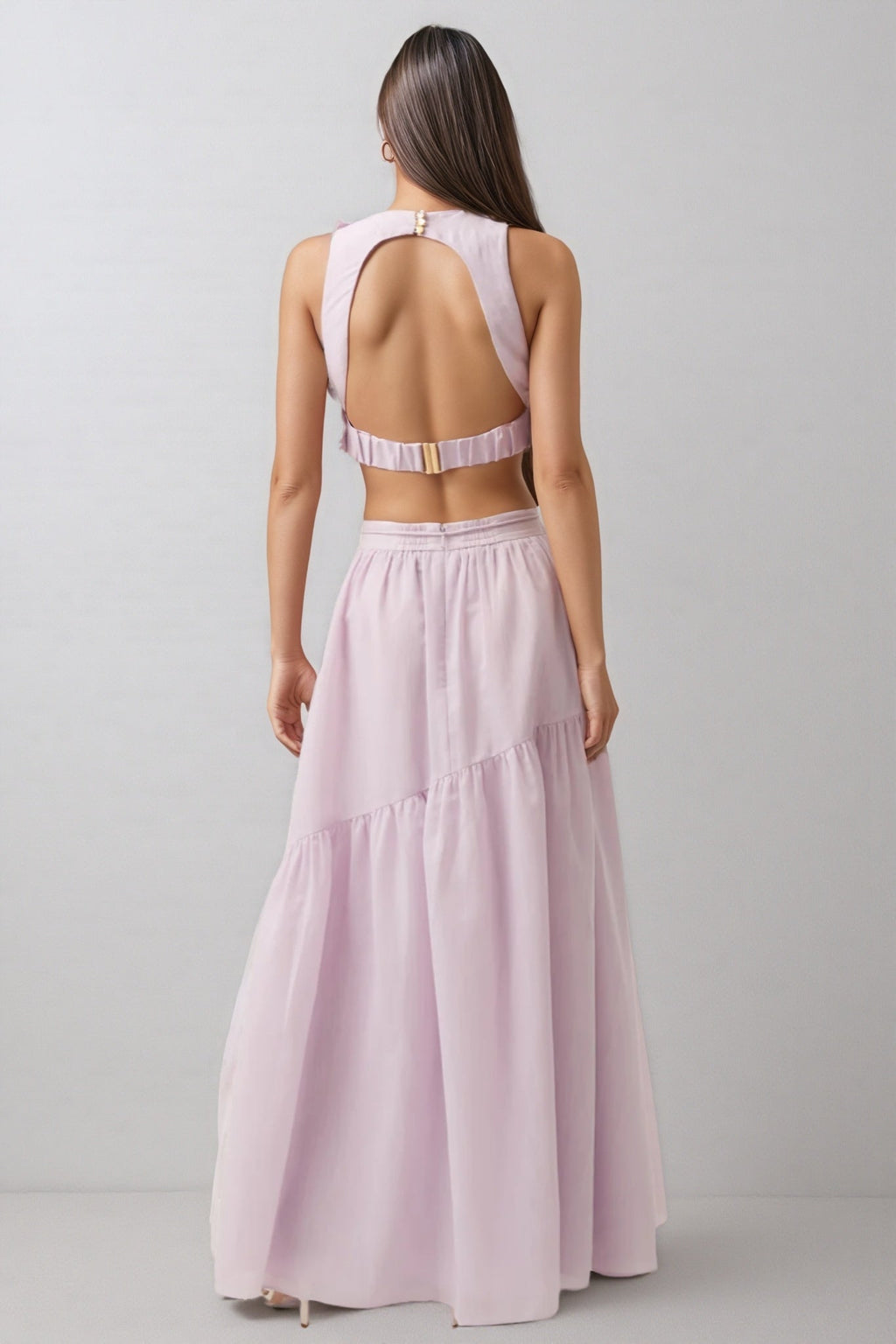 Michea 3D Floral Maxi Dress Two Piece Set