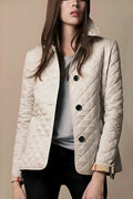 Women's Cotton Blend Slim Fit Jacket for Autumn and Winter