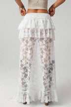 Sexy Lace Asymmetric Bodycon Skirt
