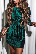 Fernanda Round Neck Mini Dress for Women Trendy Daily Look