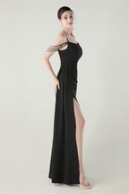 Satin Spaghetti Strap Mermaid Party Dress
