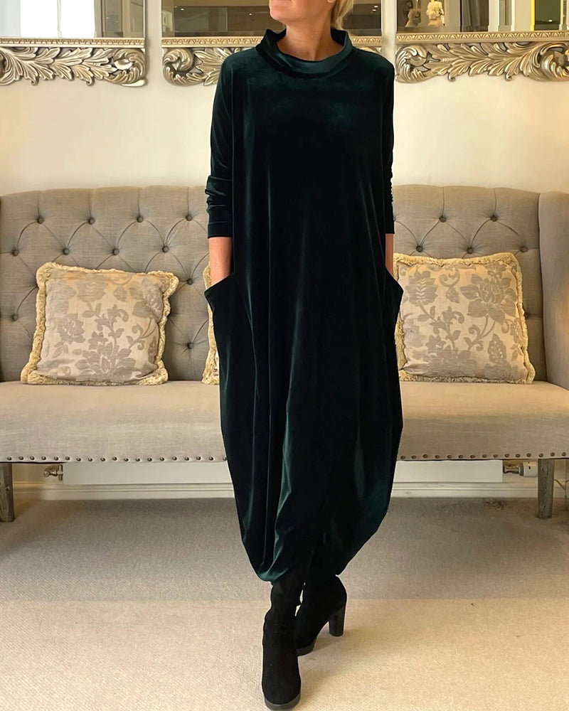 Greta Long Dress With Dress with Vintage Inspired Everyday Styling