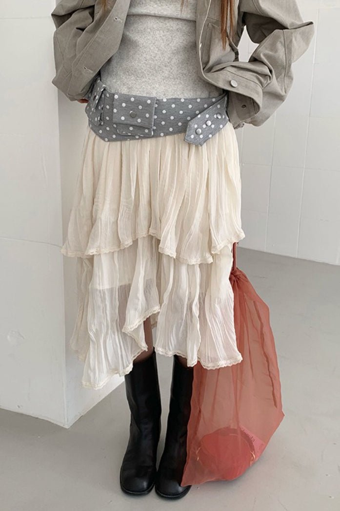 Elegant Flowy Midi Skirt