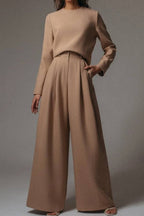 Fashion Casual Loose Solid Color Two-piece Sets