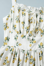Low Neck Strap High Waist Slit Floral Dress