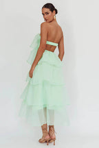 Estefanía Timeless Sunlit Ruffle Cascade Dress Elevated Occasion Wear