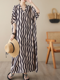 Daily Ritual Round Neck Bat Sleeves Kaftan Dress