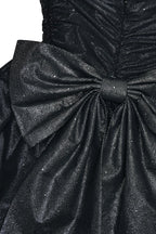 Satin Bow A-Line Mini Dress