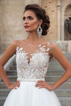 Elegant Minimalist Lace Wedding Dress