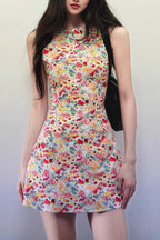 Crewneck Ruched Tank Mini Dress