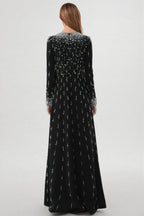 Jarety Long Sleeve Beaded Maxi Dress