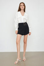 Brystol Black Asymmetrical Skirt