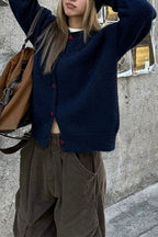 Vintage Loose Fit Round Neck Knit Sweater