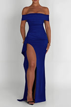 Sexy Off Shoulder Slit Elegant Bodycon Dress