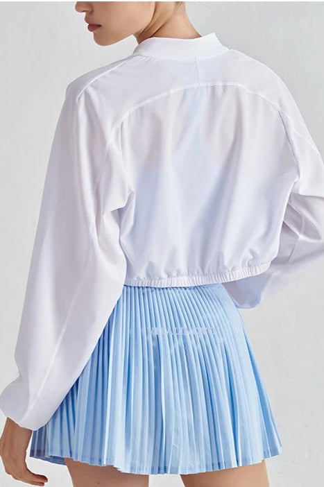 Cropped ZipUp Athletic Jacket