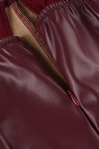 Strapless Leather Column Party Dress