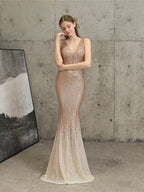 Sequin high-end evening dress